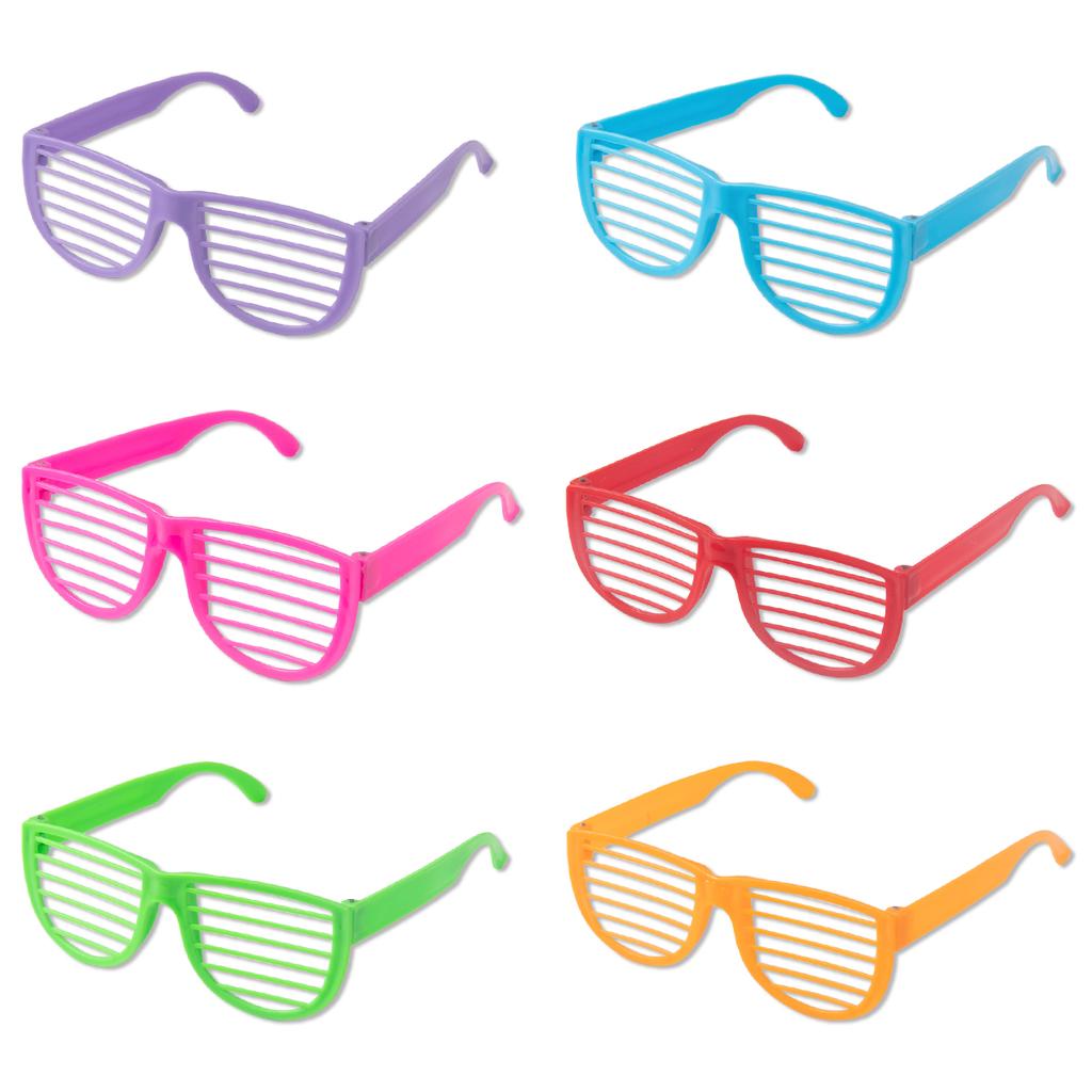 Vibrant 6/12Pcs Multi-Colored Louver Glasses Toys Children'S Boys And Girls Birthday Party Gifts Neon Sunglasses Makeup Party Photos Props