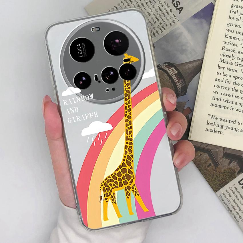 Phone Case For Xiaomi 15T 15 Ultra Mi 10 11 12 Beautiful Rainbow Patterns Transparent TPU Anti Slip Protective Soft Back Cover For Xiaomi Housing Capa