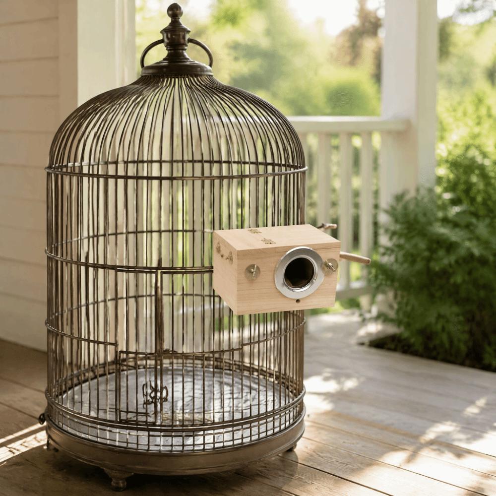 Paulownia & Pine Wood Bird Breeding Box Bird Cage Accessory Roost Box  For Lovebirds
