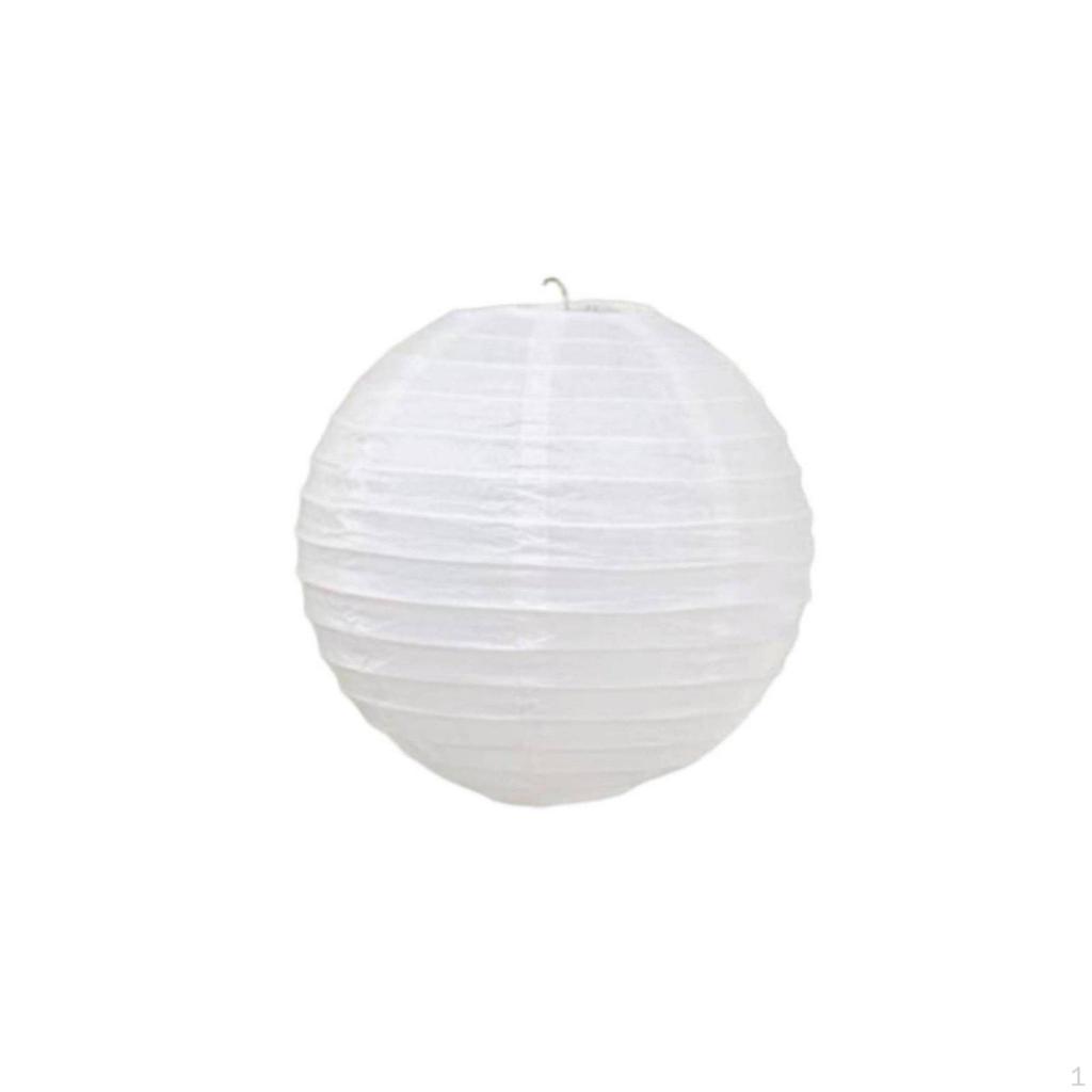Round Paper Lantern Hanging Lampshade Handmade for Wedding Home Farm Inn 15cm White