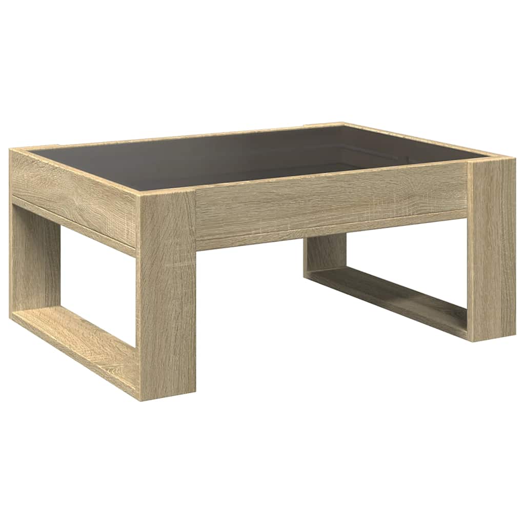 Infinity LED Coffee Table in Sonoma Oak 70 x 53 x 30 cm
