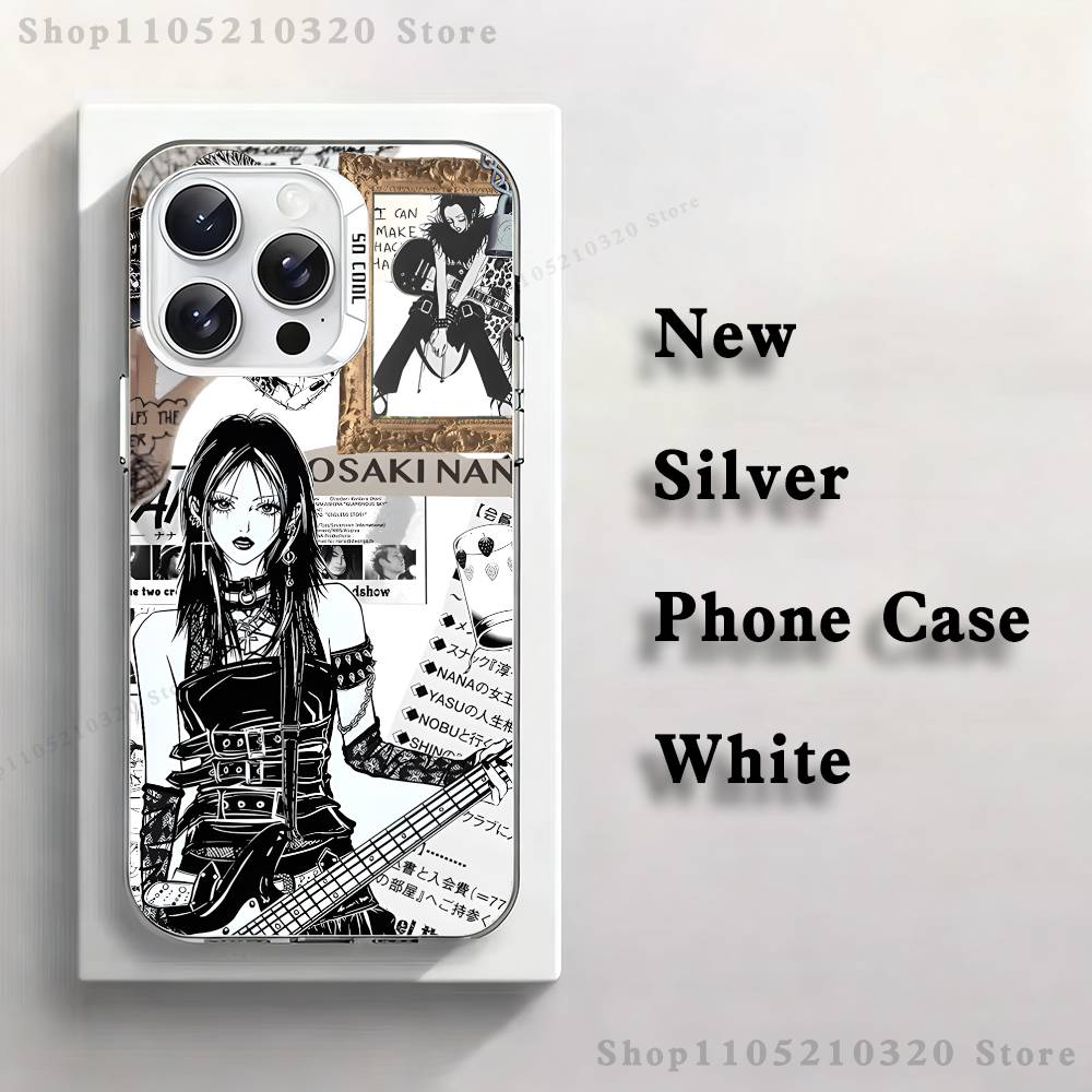 N-Nana Osaki Anime Phone Case For iPhone 17,16,15,14,13,12,X,8,Pro,Max,Plus,E,SE4,Air,Mini White IMD Matte