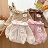Plüsch Baby Mädchen Jungen Jacke Frühling Herbst Warm halten Reißverschluss Kapuze Oberbekleidung Niedlicher Hase Bär Säuglingsmantel Kinderkleidung