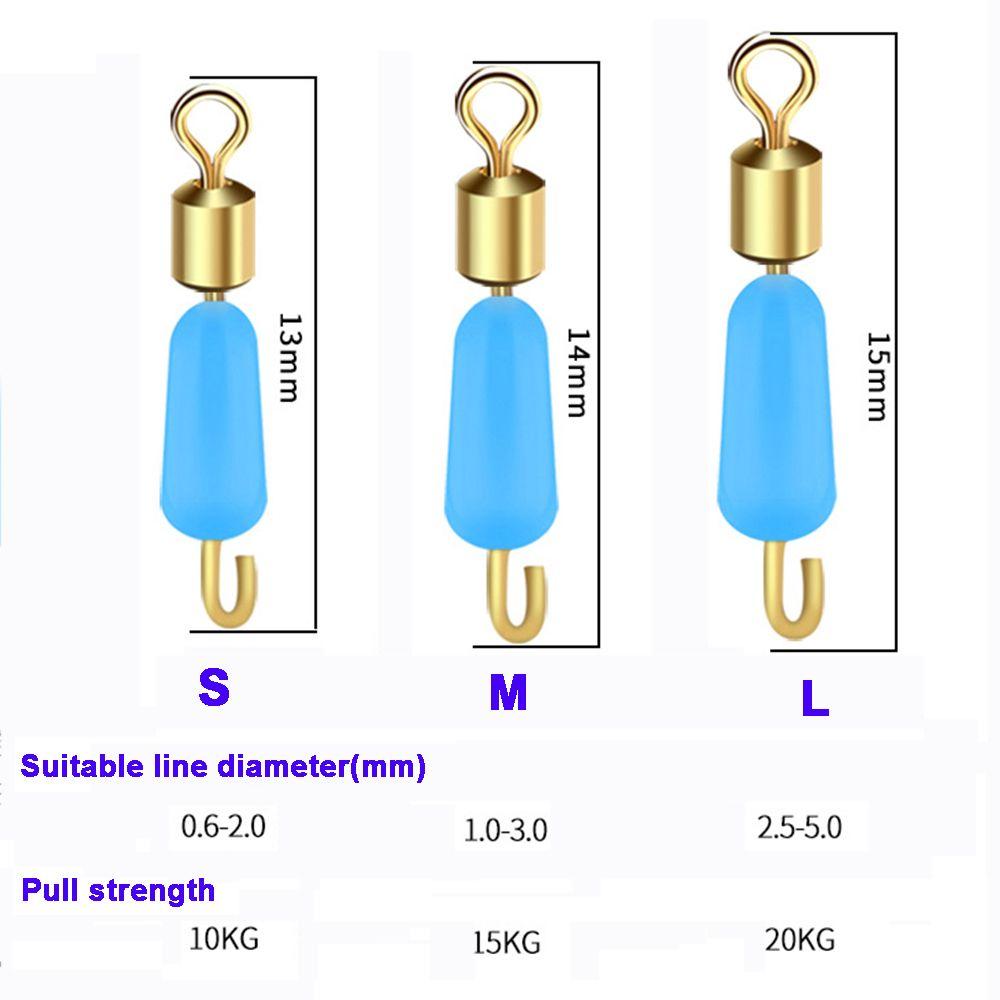 Rolling Rotating Fishing Gear Color Fast Link Silicone Swivels Connector Line Hook Fishing Floats