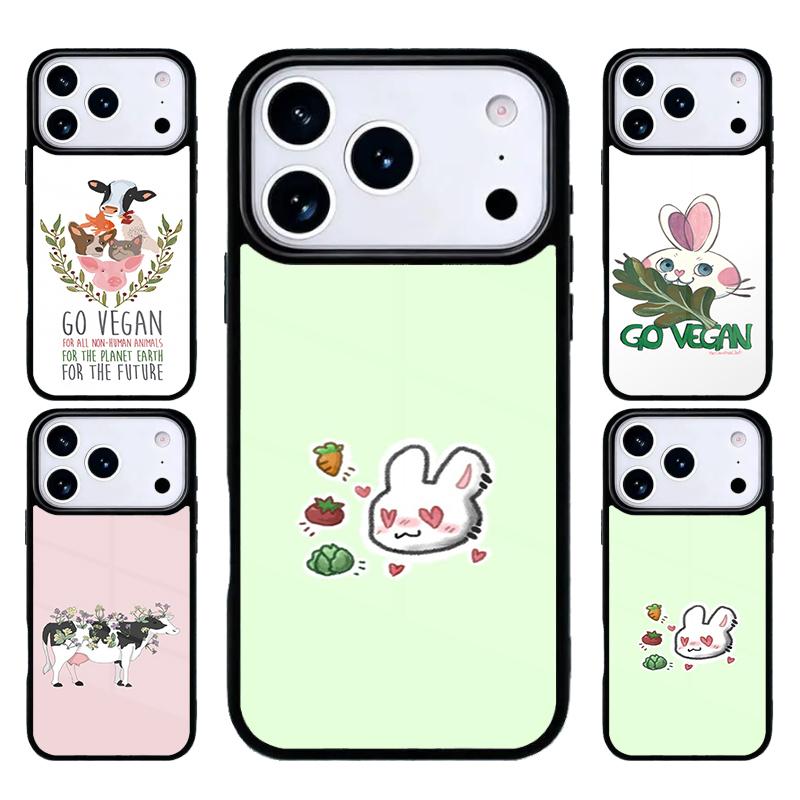 VEGANE ZITATE Hase LIEBE GEMÜSE Handyhülle Für iPhone 17 Air 16 15 14 13 12 11 Pro Max Plus