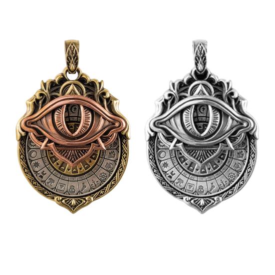 Collier Tarot Vision Pendentif Œil Voyant Collier Symbole Carte de Tarot