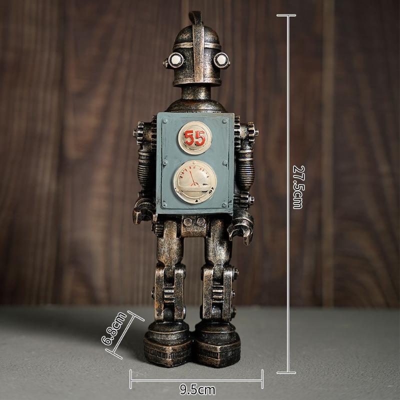 Retro Ornaments Vintage Interior Robot Ornament Creative Home Decoration Accessory Aesthetic Elegant Decorative Bar Accessories