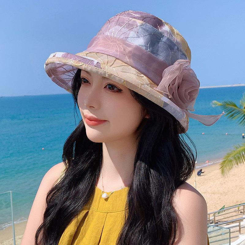 Breathable Beach Bucket Hats UV Protection Travel Panama Caps Gifts Sun Cap