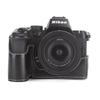 Kinokoo Z50ii Case for Nikon Z50 II PU Leather Half Protective Cover with Opening Bottom and Hand Grip Design Retro Style Camera, - (Black)