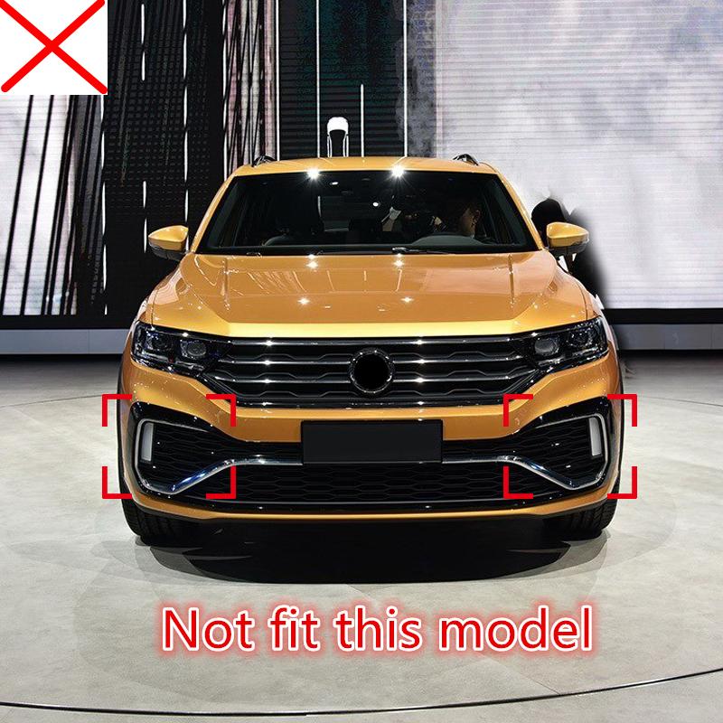ABAIWAI For VW Volkswagen T-ROC TROC 2017 2018 ABS Matte Front Side Bumper Protector Guard Cover Trim Car-Styling Accessories