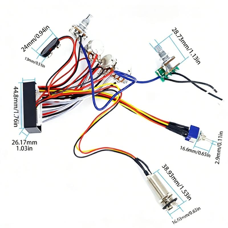 Multifunctional Plastic Amplifier Wiring Control Plate Wiring Suitable for Electric Guitar and Bass with Noise Reduction