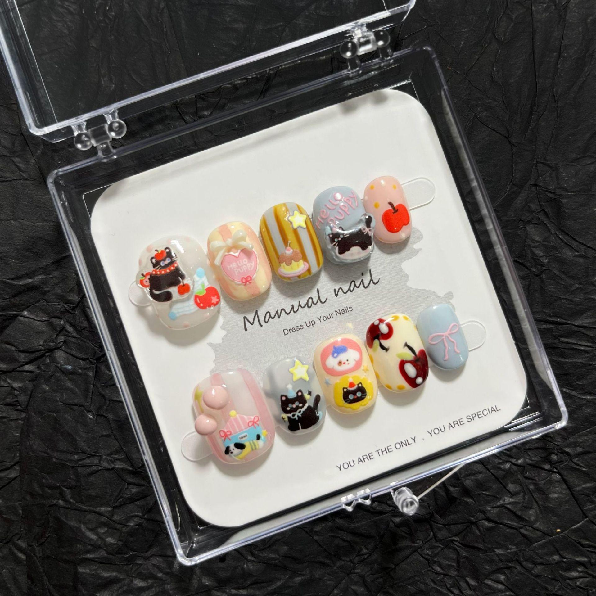 

Handmade Wearable Girl Cartoon Nail Stickers (A683) L