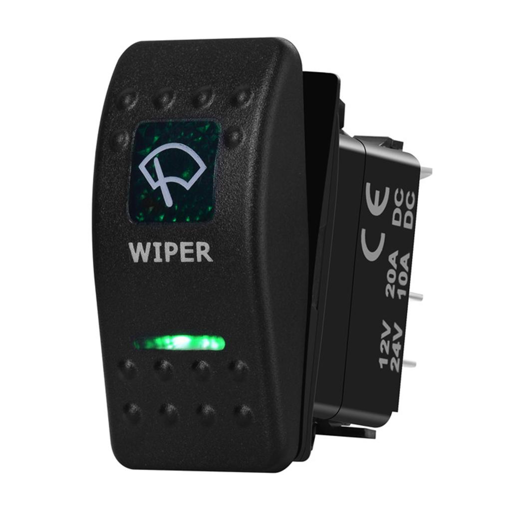 12V/24V Marine Rocker Switch Green LED SPST ON-OFF DPDT ON-OFF-ON Momentary Toggle for 4x4 Off-Road RZR ATV ARB Carling Style