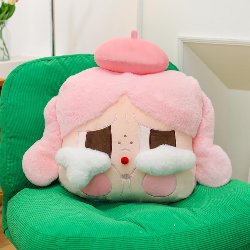 

Cute crying baby girl throw pillow sofa cushion children s room decorative ornament 45*55【0.9kg】 розовый