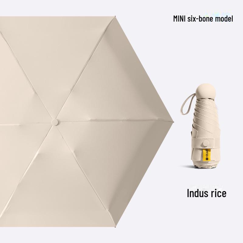 50% Folding Women's Dual-Purpose Mini Portable Pocket Capsule Umbrella - High-Grade Sun Protection