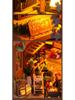 Tianyu DIY 3D Miniature Bookend: Rainy Alley Creative Assembly Model Toy