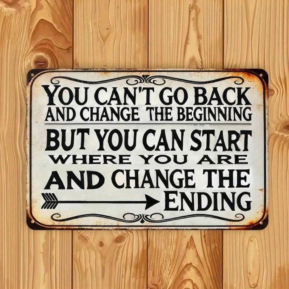 

Metal Wall Art Inspirational Quote Sign Home Office Decor Rustic Motivational Durable Quality 20x30 різнокольоровий