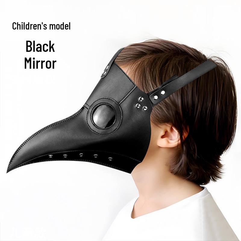 Halloween Steampunk Plague Doctor Black Masquerade Mask for Women