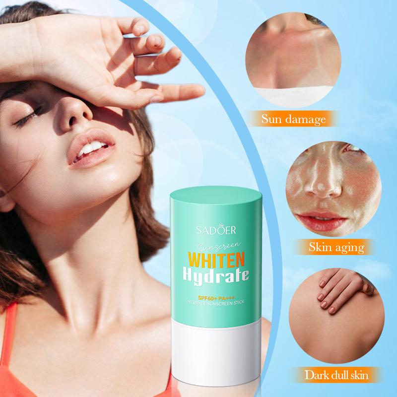 SPF60 PA+++ Sunscreen Stick UV Protection Sun Block Moisturizing Refreshing Non Sticky Face Sun Care