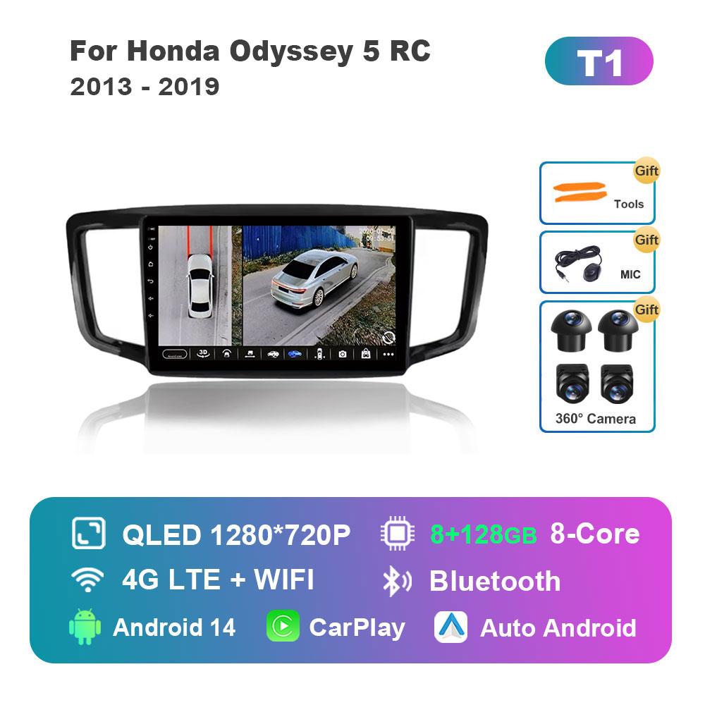 For Honda Odyssey 5 RC 2013 - 2019 Android 14 System Car Radio Multimedia Player DSP Stereo WiFi GPS Navi IPS Screen Auto Tools
