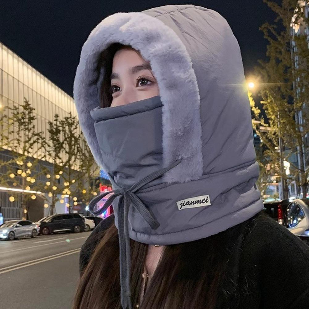 1 st Vinter Män Och Kvinnor Varm Lei Feng Hatt Fleece Förtjockad Kall Mask Halsduk Integrerad Utomhus Vindtät Cykling Väska Huvud