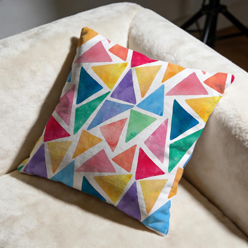 Triangle Cushion Cover Soft Decorative Pillow Case Suitable for Bedroom Sofa Car Travel Use