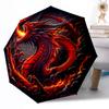 Ethereal Dragon Moonlit Sky Outdoor Automatic Umbrella Sturdy 8 Rib Durable Plastic Iron Outdoor Daily Use Outdoor Accessory Perfect Gift Friends