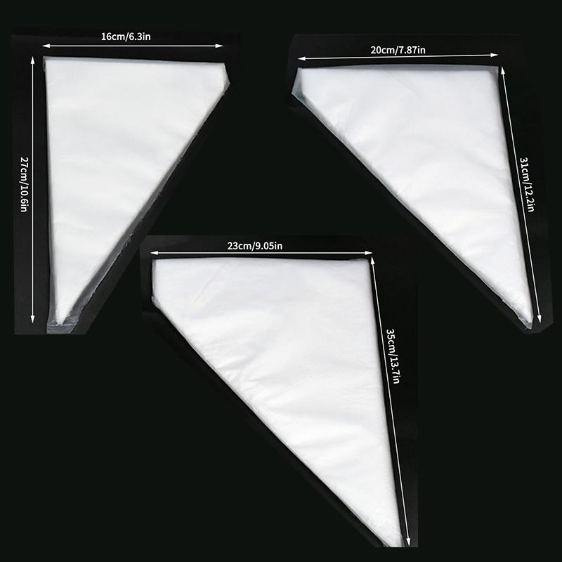 100PCS S/M/L Plastic Piping Bag Disposable Baking Cake Cream Baby Food Baby Squeeze Bag Bake