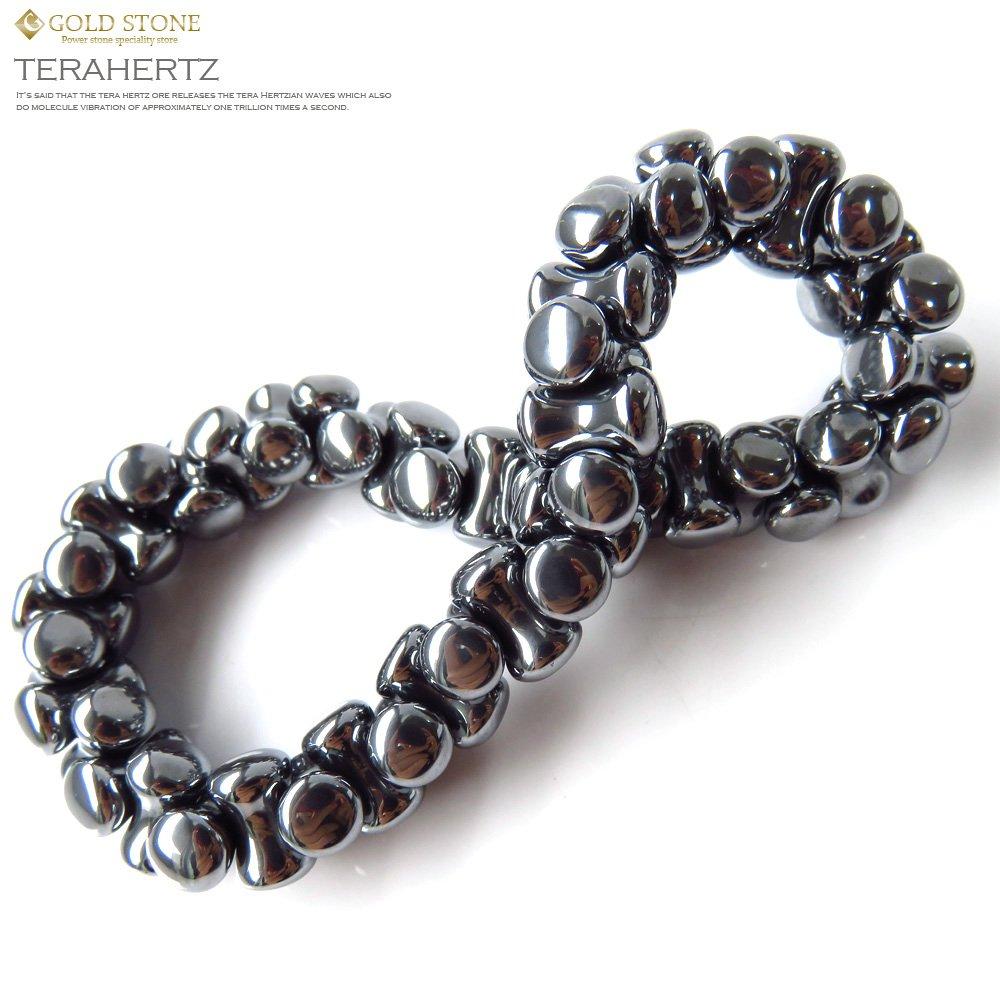 [GOLD STONE] Terahertz Ore Bone Cut Bracelet, Ice-Melting Power Stone