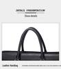 Men's Large Capacity Leather Business Briefcase: Waterproof & Fashionable Handbag