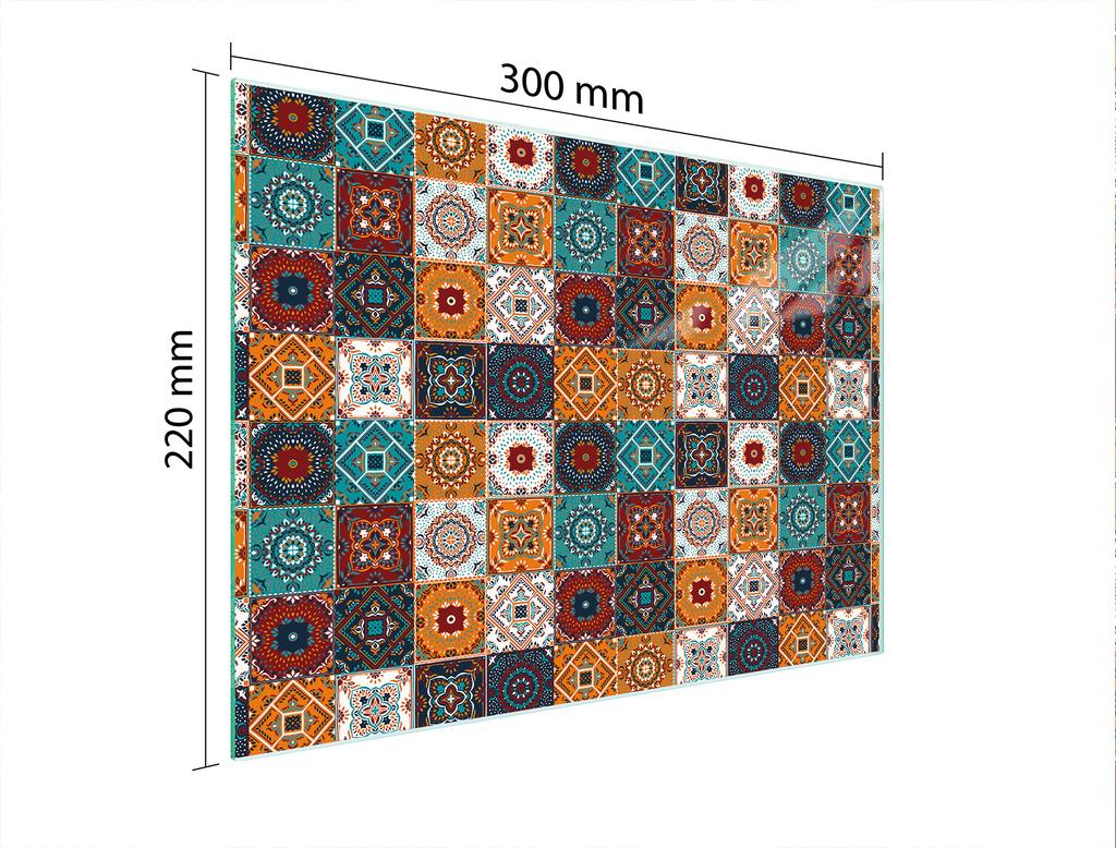 TAGLIERE IN VETRO 30x22 MOSAICO