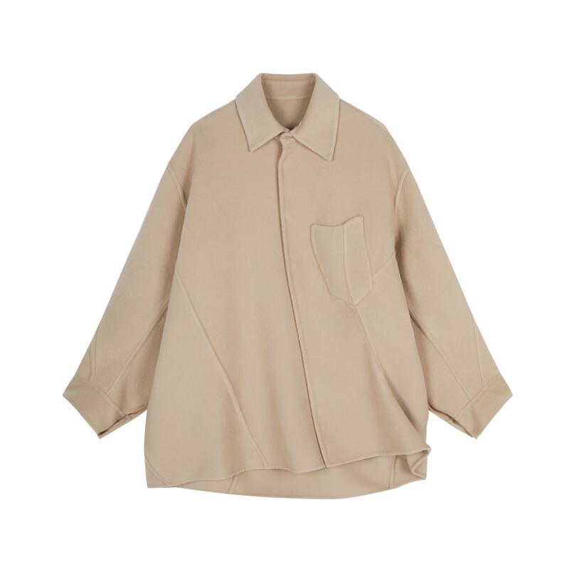 JNBY 2024 Winter Wool Blend Shirt Collar Coat