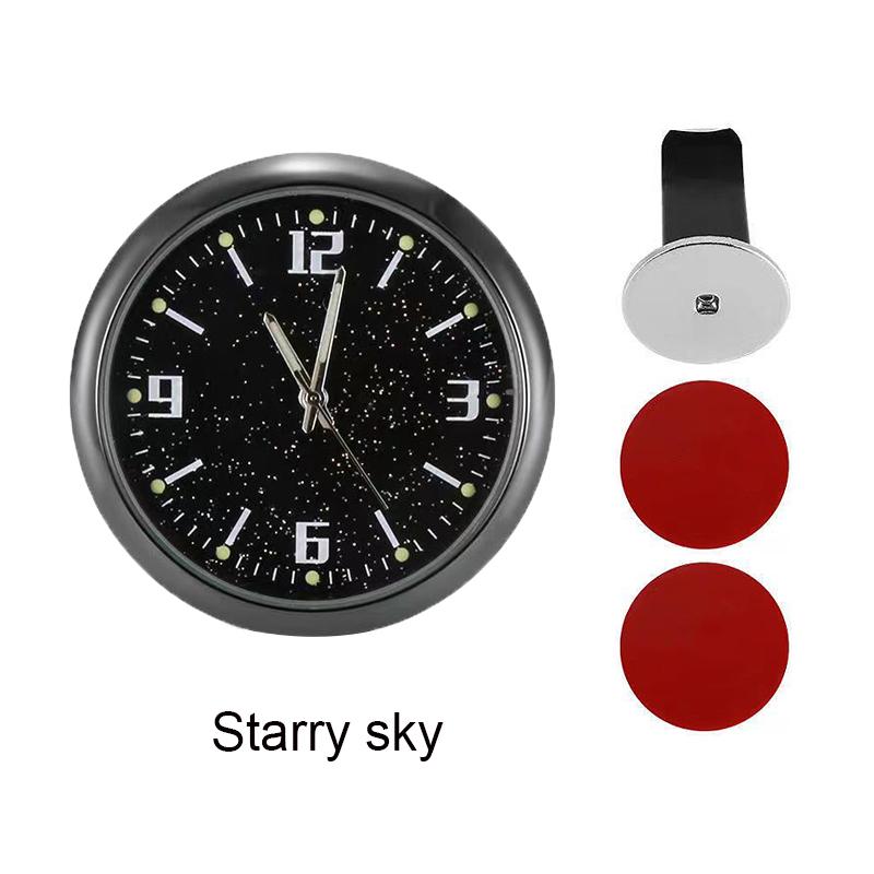 Luminous Car Clock Air Outlet  Mini Quartz Clock With Clip Auto Ornament Internal Stick-On Waterproof Watch Car Accessories Gift