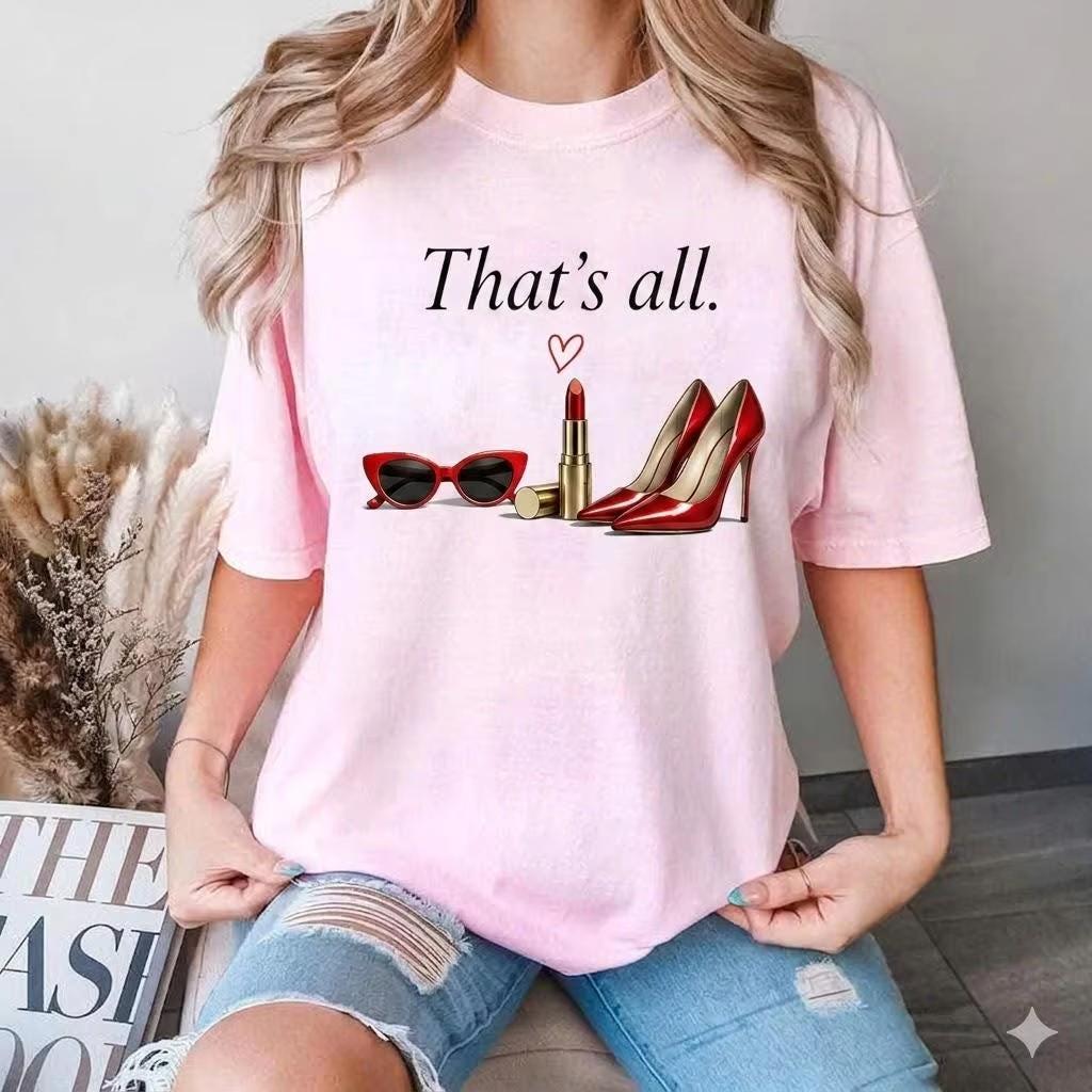 That's All Maglietta Tema Il Diavolo Veste alla Moda Modello 2026 Estate Unisex Unisex Stile Coppia Moda Città Abbigliamento Strada Y2k Camicia