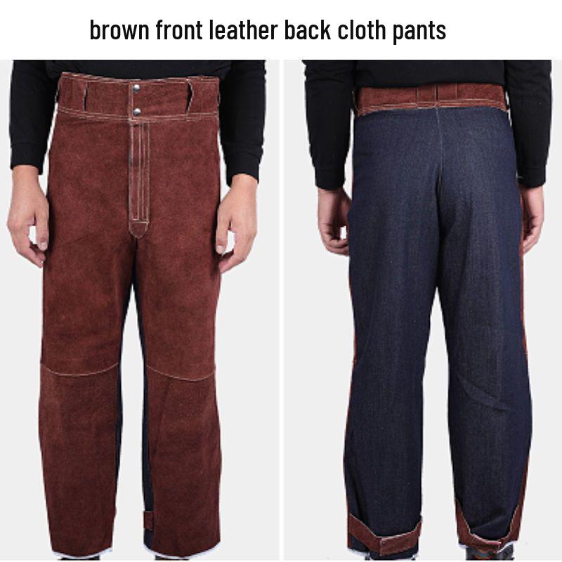 Svařovací bunda z hovězí kůže proti popálení: Ochranné pracovní oděvy z kůže a bavlny