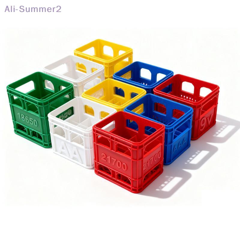 {Summer2} 3D Printed Battery Storage Box DIY Beer Crate No. 5 Aa No. 7 Aaa 18650 Battery Stackable Storage Basket Storage Box