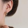 C-shaped Irregular Drip Glaze Earrings For Women, Design, High-end Stud Earrings With A Of Luxury.