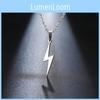 Modern Stainless Steel Lightning Pendant Chain Jewelry For Men And Women With Durable Electroplate Finish
