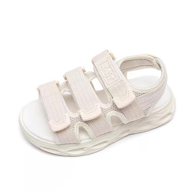 Girls sandals 2025 summer new foreign princess shoes girls open-toed beach shoes children soft-soled sports sandals