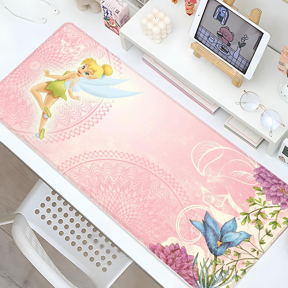tinker bell Mouse Pad Gaming Locking Edge Big Computer Gamer Large Rubber Art Mousepad Laptop Valorant Desk Mat