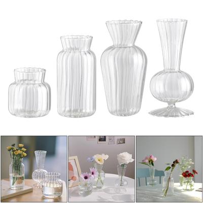 Transparent Glass Flower Vase Terrarium Container Pot Jar Wedding Home Decor