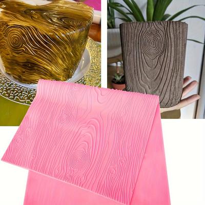 Wood Grain Silicone Lace Mold Fondant Texture Mat Reusable Cake Decorating Impression Tool for Pastry