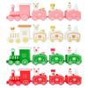 Christmas Cake Decoration , Small Train Toys , Birthday Party Decorations 4pc
