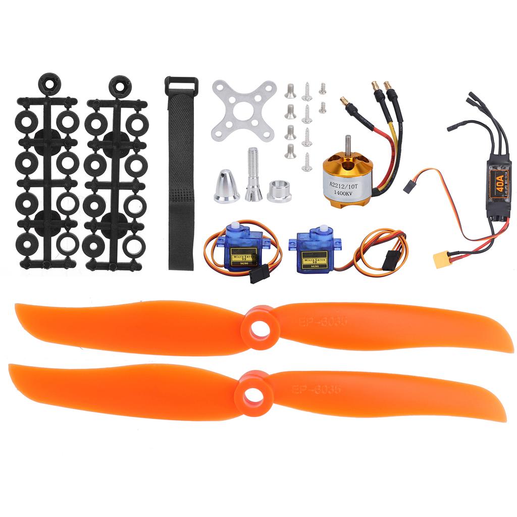 2212 KV1400 Motor 40A XT60T ESC SG90 Servo 8060 Propeller Kit for RC Drone Aircraft FPV