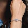 925 Sterling Silver Zircon Love Heart Sweet Bracelet DIY Bead Making Fit Original Bracelets Fine Jewelry Gift