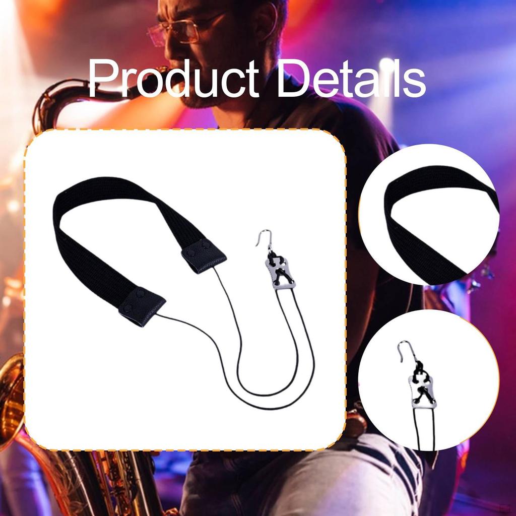 A Fashionable, Padded, And Adjustable Universal Neck Strap for Baritone Saxophone Stage