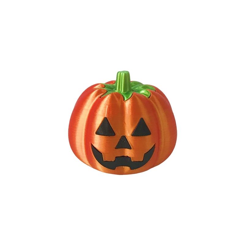 3D Printed Pumpkin Figurines Halloween Ghost Pumpkin Man Spiral Cone Helix Screw Rotating Pyramid Desk Ornaments Halloween Decor