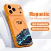 Magnetic For Magsafe Case For iPhone 17 Pro Max Airplane Landscape Pattern Skin Feeling Cover For iPhone 16 15 14 13 Pro Max