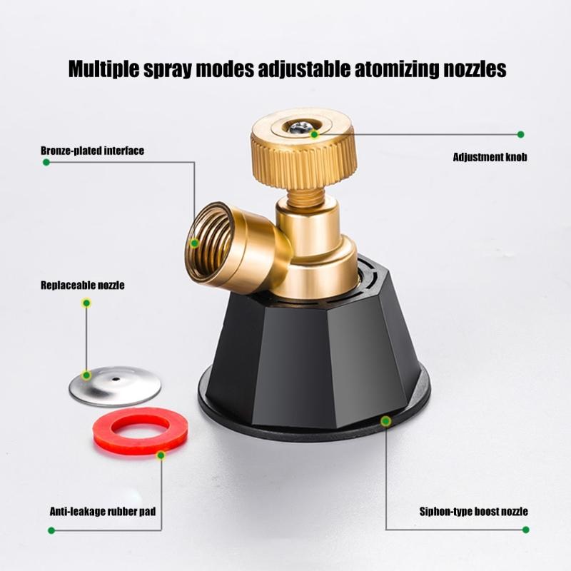 Set of 5pieces Sprayer Nozzle with Wear Resistance Metal for Long Distances and Ranges Agricultural Misting Use