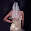 Short Wedding Veil for Bride White Floral Veil Wedding Event Veil Headpiece Engagement Event Formal Mesh Veil Headdress